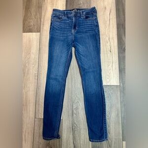 Hollister Dark Wash Denim High Rise Super Skinny Jeans- size 5R